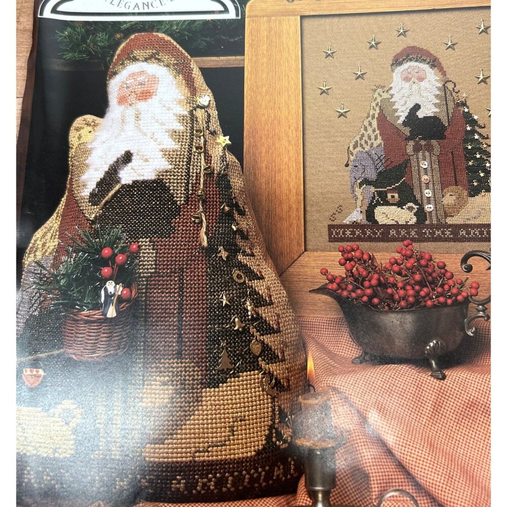Santa & The Merry Animals Cross Stitch Pattern By Homespun Elegance Ltd.